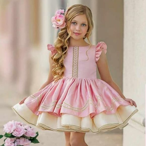 NWT Dollcake Fairy Pink Gleam Girls Dress Barbie theme sz 10